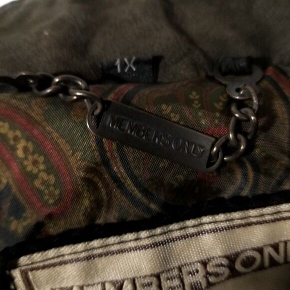 VINTAGE 80's Members Only Classic Aviator Military Bomber Jacket Mens 1X Black - Picture 2 of 12